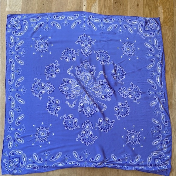 Diane Von Furstenberg Purple and White Paisley Wrap - Picture 2 of 7